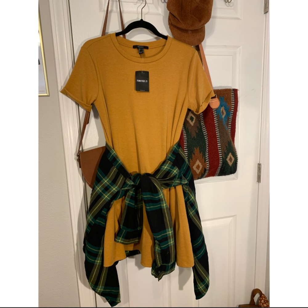 Mustard Tee Shirt Dress
